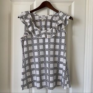 Banana Republic Flutter Sleeve Top Petite Medium